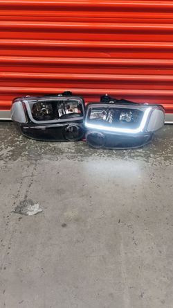 GMC SIERRA YUKON DENALI LED DRL HEADLIGHT BUMPER LAMPS BLACK CLEAR