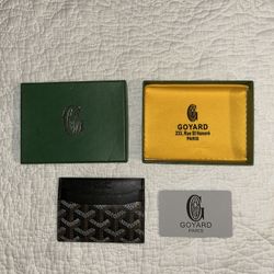 Goyard Card Holder - Black & Brown