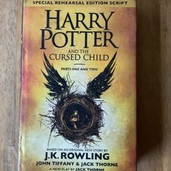 Harry Potter and the Cursed Child Parts 1 & 2 Book Special Rehearsal Edition Script
