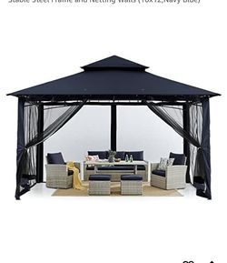 11 X 11 Gazebo Patios Garden Canopy Backyard