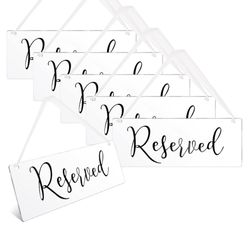 Six Reserved Aisle Signs