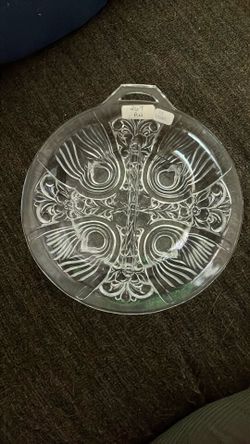 Vintage Indiana Glass Killarney Open Handed Divided Dish