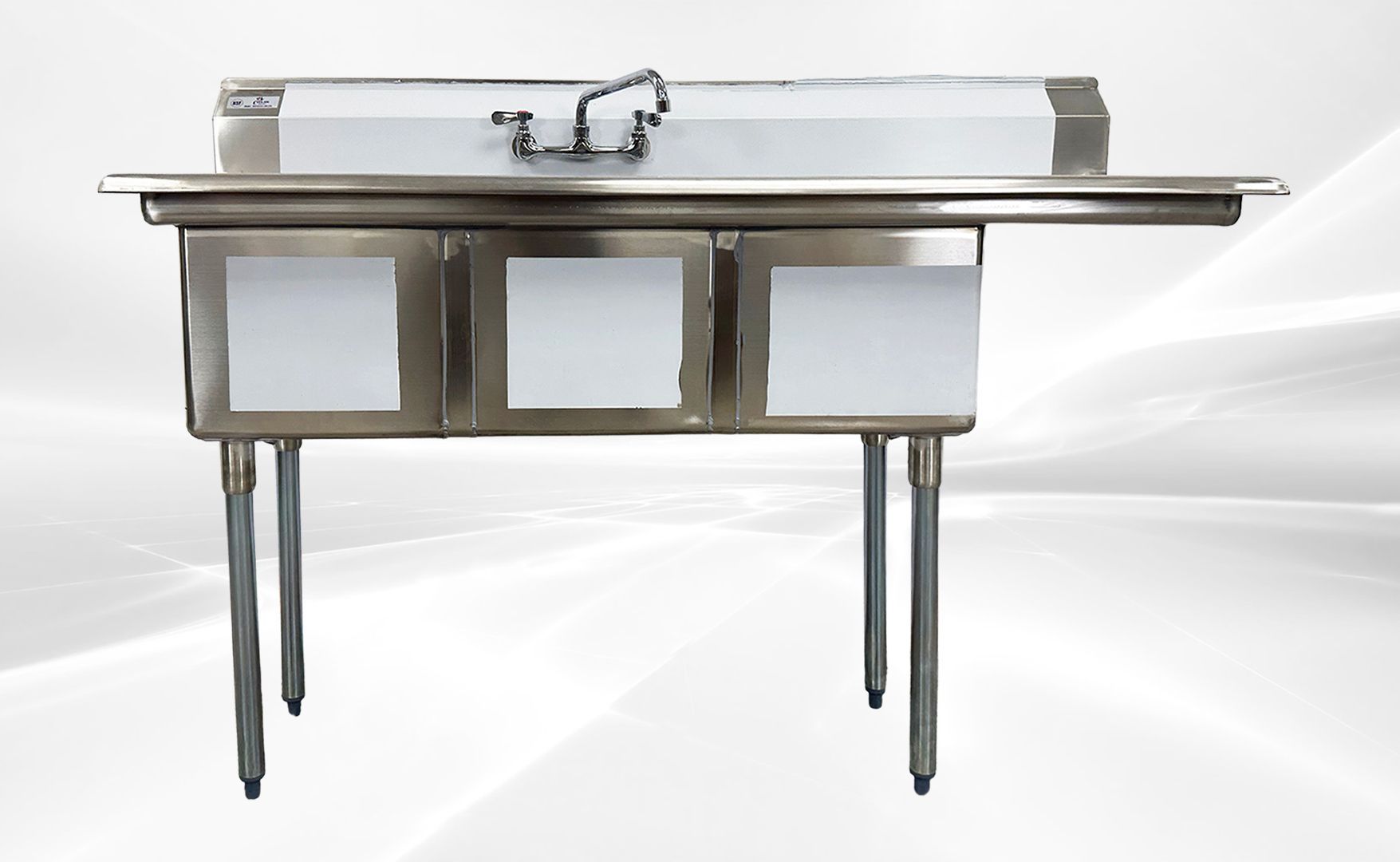 NSF Right One 3 Compartment Sink With Faucet S3C151512-15R...
