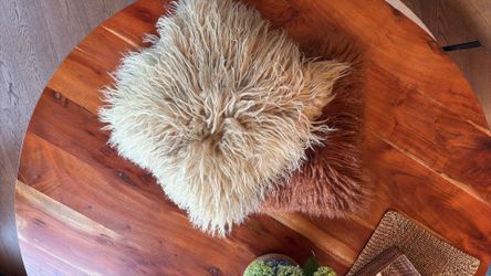 New Mongolian Lamb Pillow Covers + Pillow Inserts