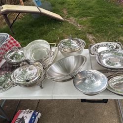 Chaffing Silver Dishes