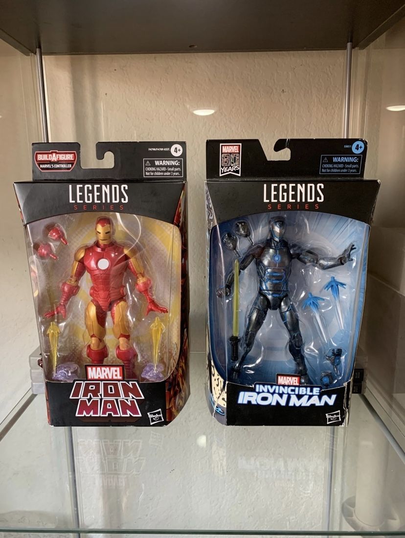 Marvel Legends 80th Anniversary Invincible Iron Man Action Figure Bundle
