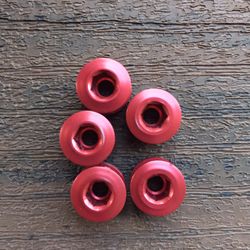 Red chainring bolts