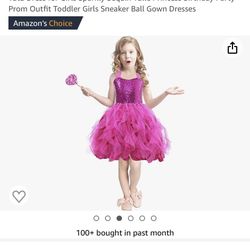 Tutu Dress for Girls Sparkly Sequin Tulle Princess Birthday Party Prom Outfit Toddler Girls Sneaker Ball Gown Dresses