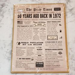 50th Birthday Card For Him Or Her Happy 50th 1972