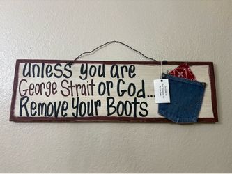 George straight shoe sign