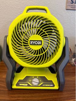 RYOBI ONE+ 18V Cordless Hybrid WHISPER SERIES 7-1/2 in. Fan (Tool Only) used like new