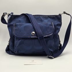 COACH KYRA Signature Nylon Crossbody Bag 