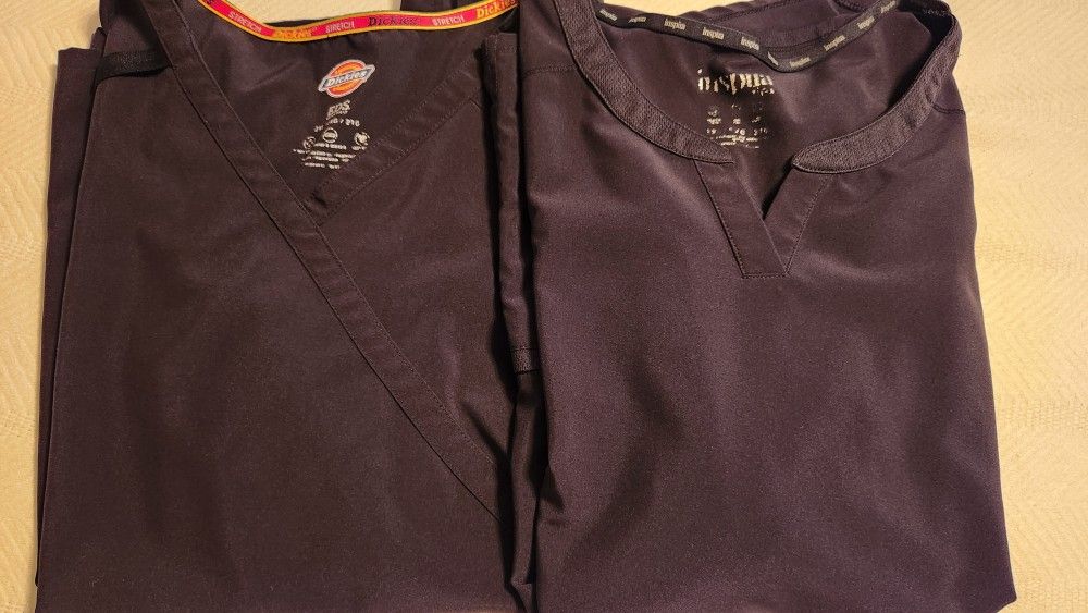 Black 2X Scrub Tops 5 Dollars Each
