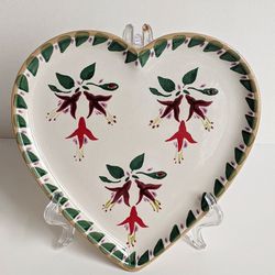 Nicholas Mosse Pottery Fuchsia Med Heart Shaped Plate Made in Ireland