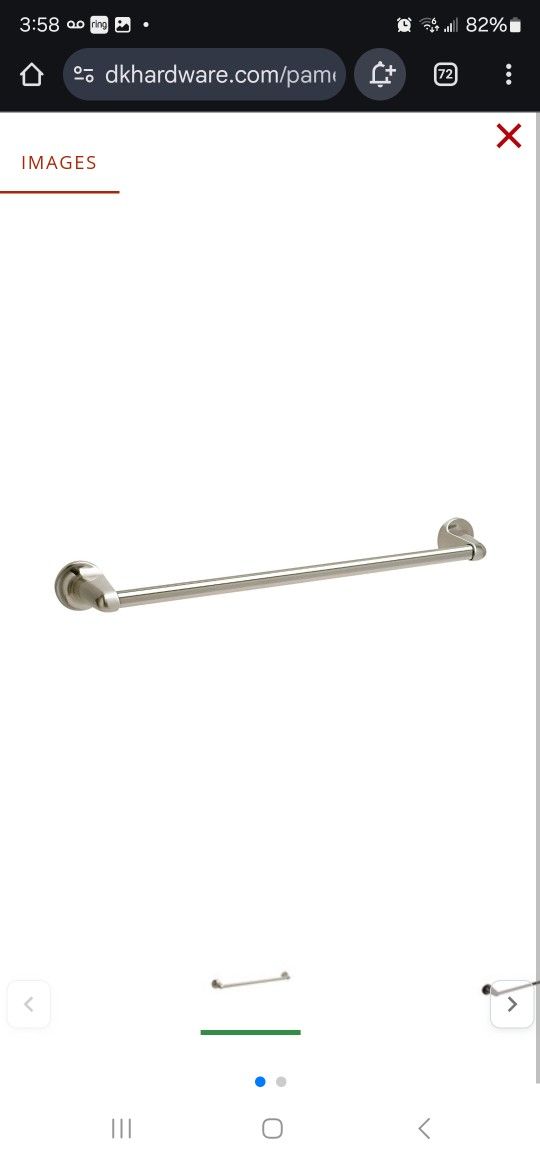 Pamex Seal Beach 24" Towel Bar Satin Nickle