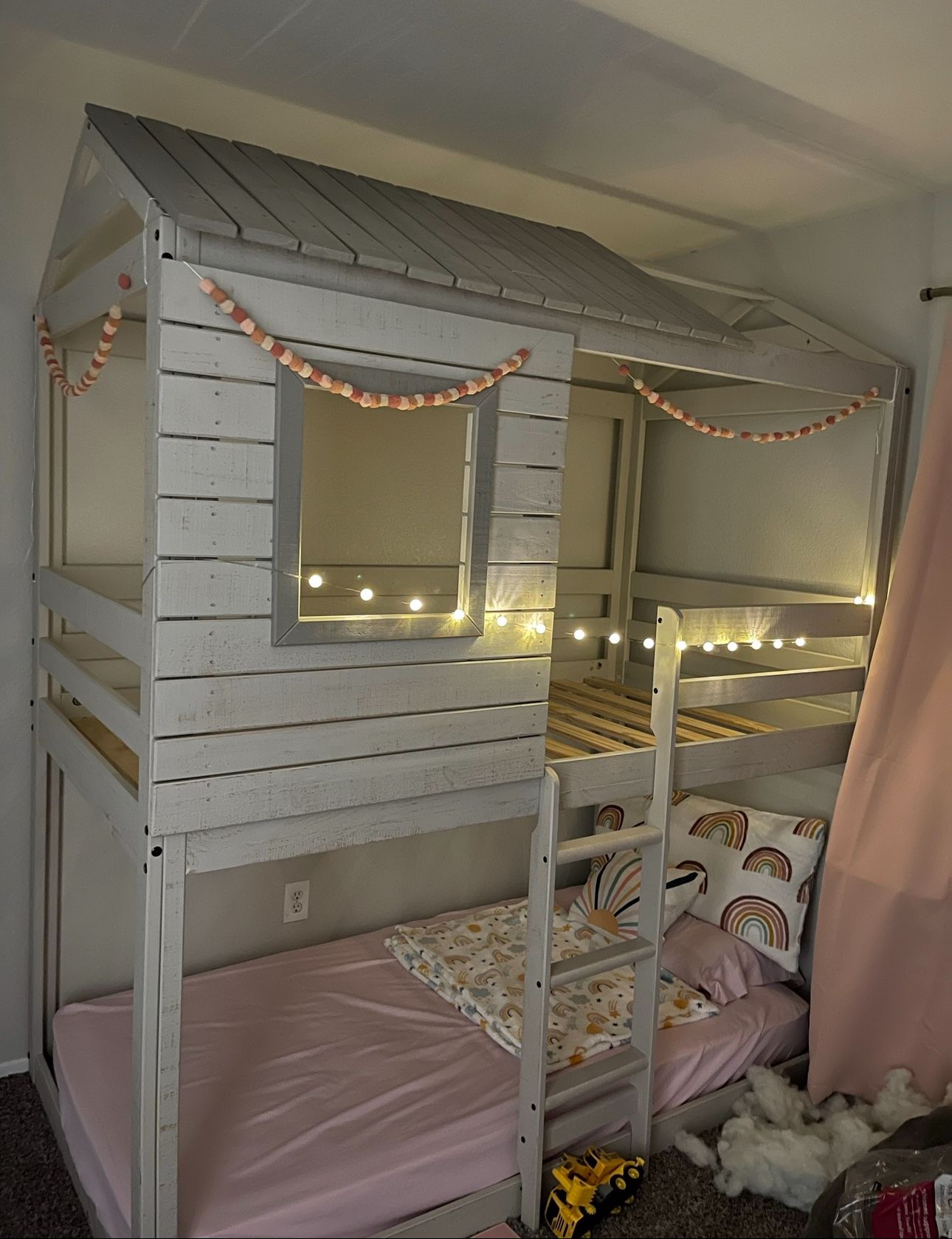 Twin Bunk Bed House Loft
