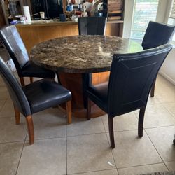Real Marble Kitchen Table
