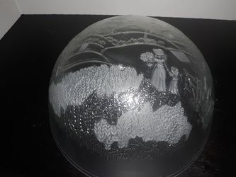 Christmas scene Crystal Bowl great for Holidays