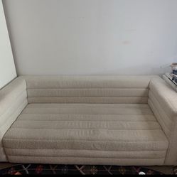 CB2 Strato Boucle Sofa – Cream / Ivory Bouclé Couch