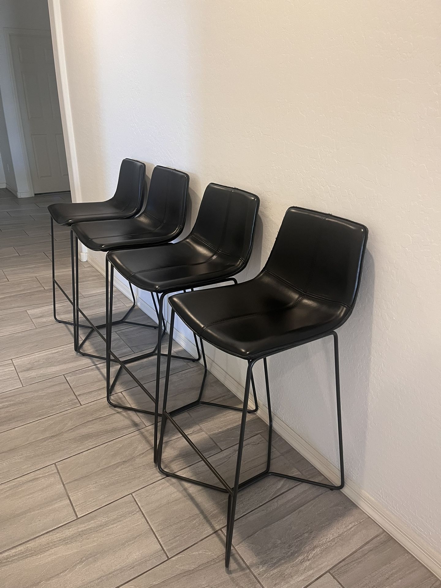West Elm Black Bar Stools