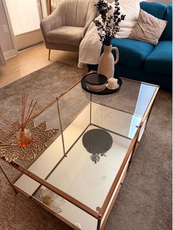 Glass coffee table