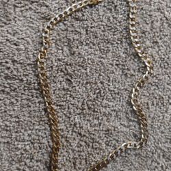 Men's Cuban Link Necklace 10 Karat Gold 23 In 27.5 G