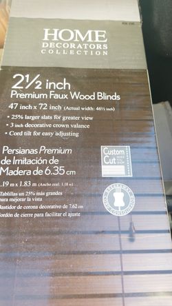 2 1/2 inch Brown Wood Blinds