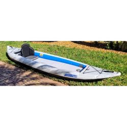 Sea Eagle FastTrack Inflatable 3-Person 12ft Kayak, 2 Paddles & Accessories