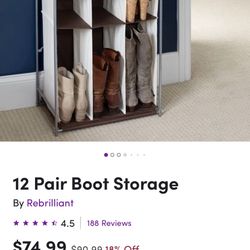 Wayfair Boot And Shoe Storage Rack 