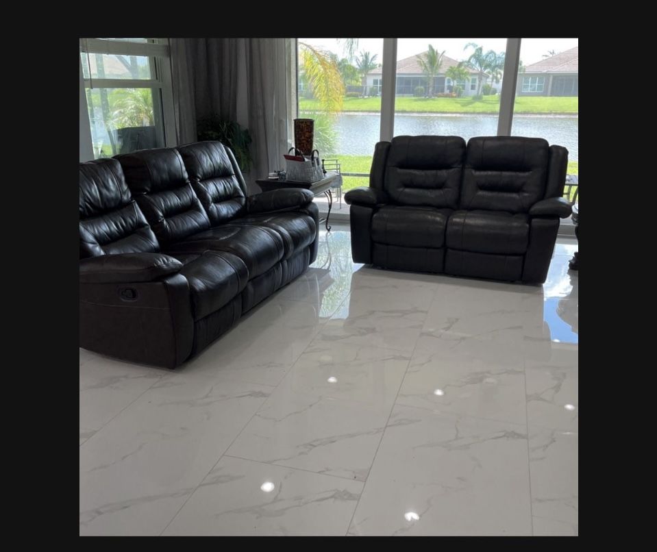Leather Recliner Couch And Loveseat