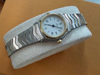 Ebel Wave 183908 18K Gold Stainless Steel Wrist Watch Women’s Sport Classic 23mm