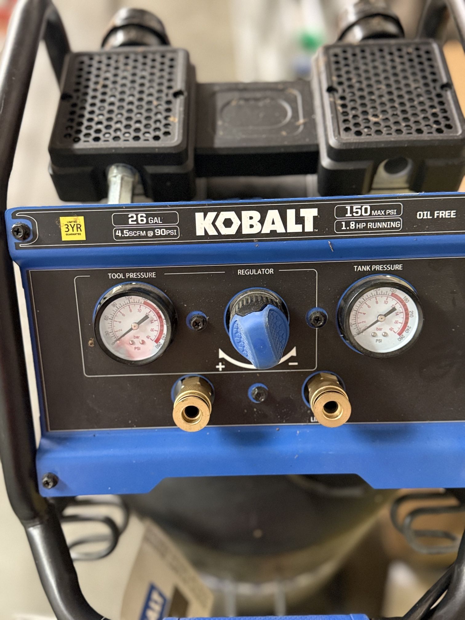 Kobalt QUIET TECH 26-Gallon Portable Electric 150 PSI Vertical Air Compressor Item #905518 | Model #(contact info removed)