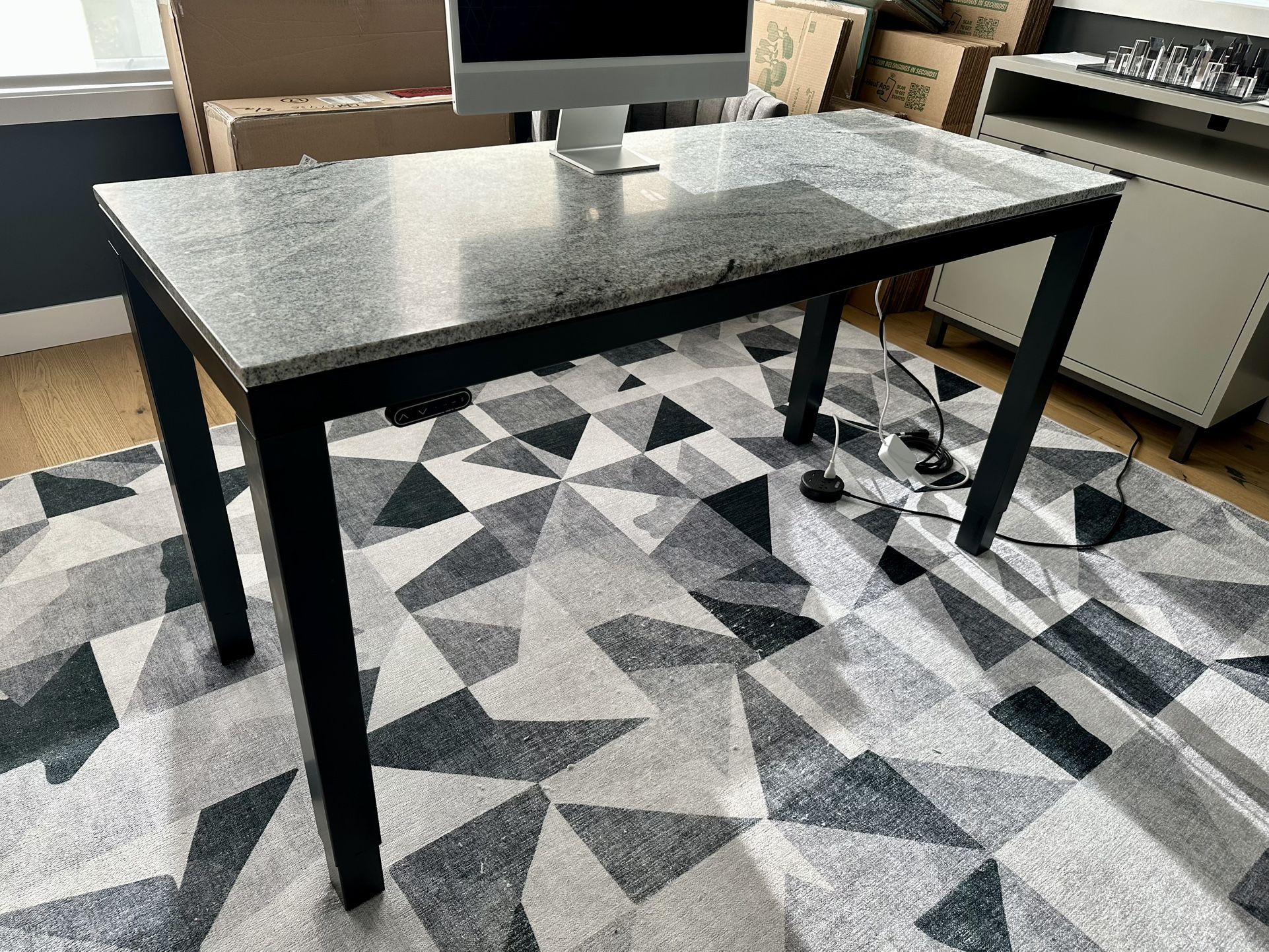 Room & Board Parsons Auto Adjustable Desk With Granite Top