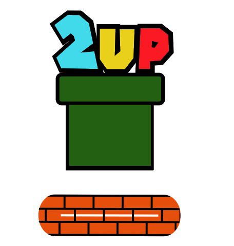 Super-Mario Bros-inspired Inspired 2up Tunnel Wooden Sign. 