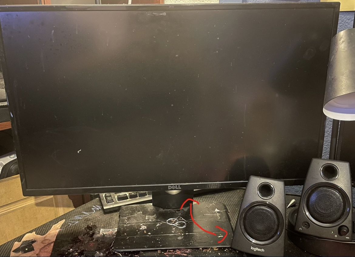 Dell 60hz monitor + Logitech speakers