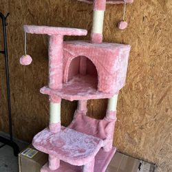 Brand New Multi-Level Cat Tree - Pastel Pink 🐾