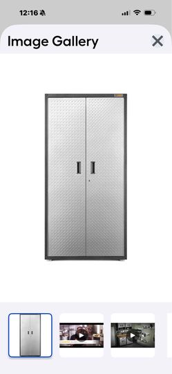 Gladiador Ready-to- Assemble Large GearBox 36-in W x72-in H x 18-in D Freestanding or Wall Mounted Steel Garage Cabinet in Gray
