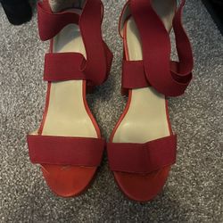 Red Platform Heels