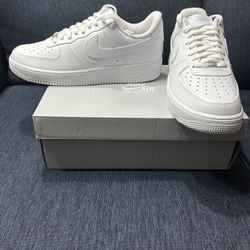 White Nike Air Force 1 Sneakers size 11