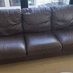Leather Couch 48 Inches Wide , Height 30 Inches N Big Seat Matching Set