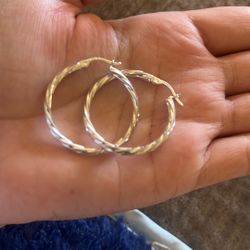 Silver Hoop Earrings 