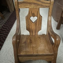 Beautiful Oak Doll Rocker