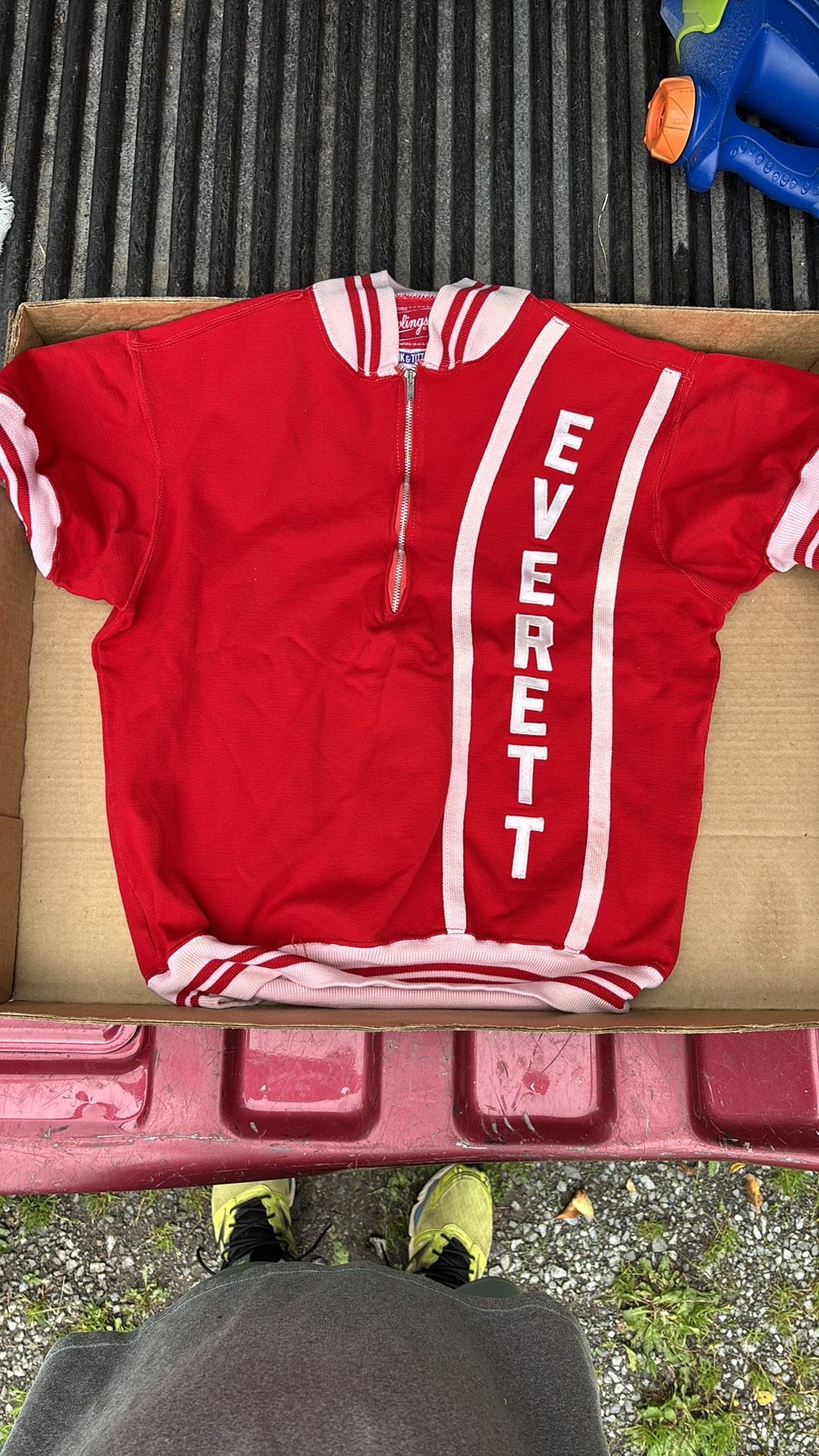 Vintage high school warm-up athletic top by Rawlings. Everett Pennsylvania.