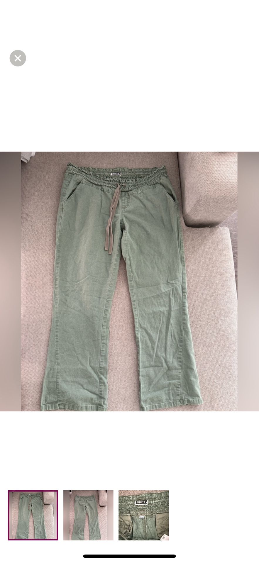 Green Roxy Women’s Pants Size M
