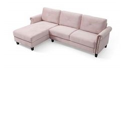 Pink L Shape Couch