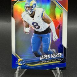 2025 Panini Prizm Red & Blue Prizm #30 Jared Verse