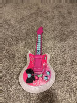Barbie Pink Light-Up Electronic Toy Guitar