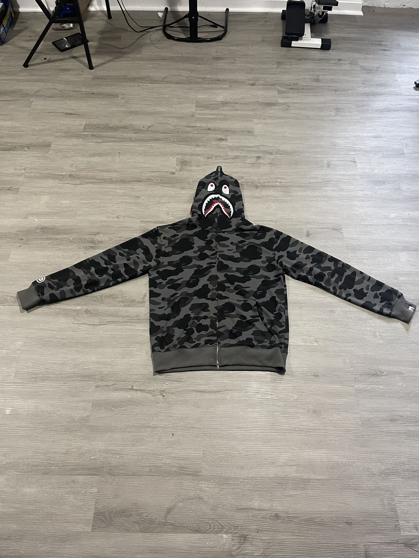 Bape Camo Shark Full Zip , Gray