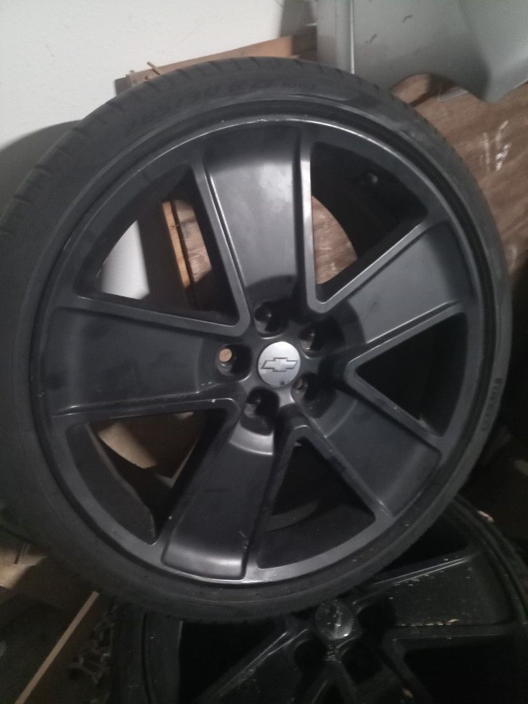 Black Chevy Rims Low Profile Tires
