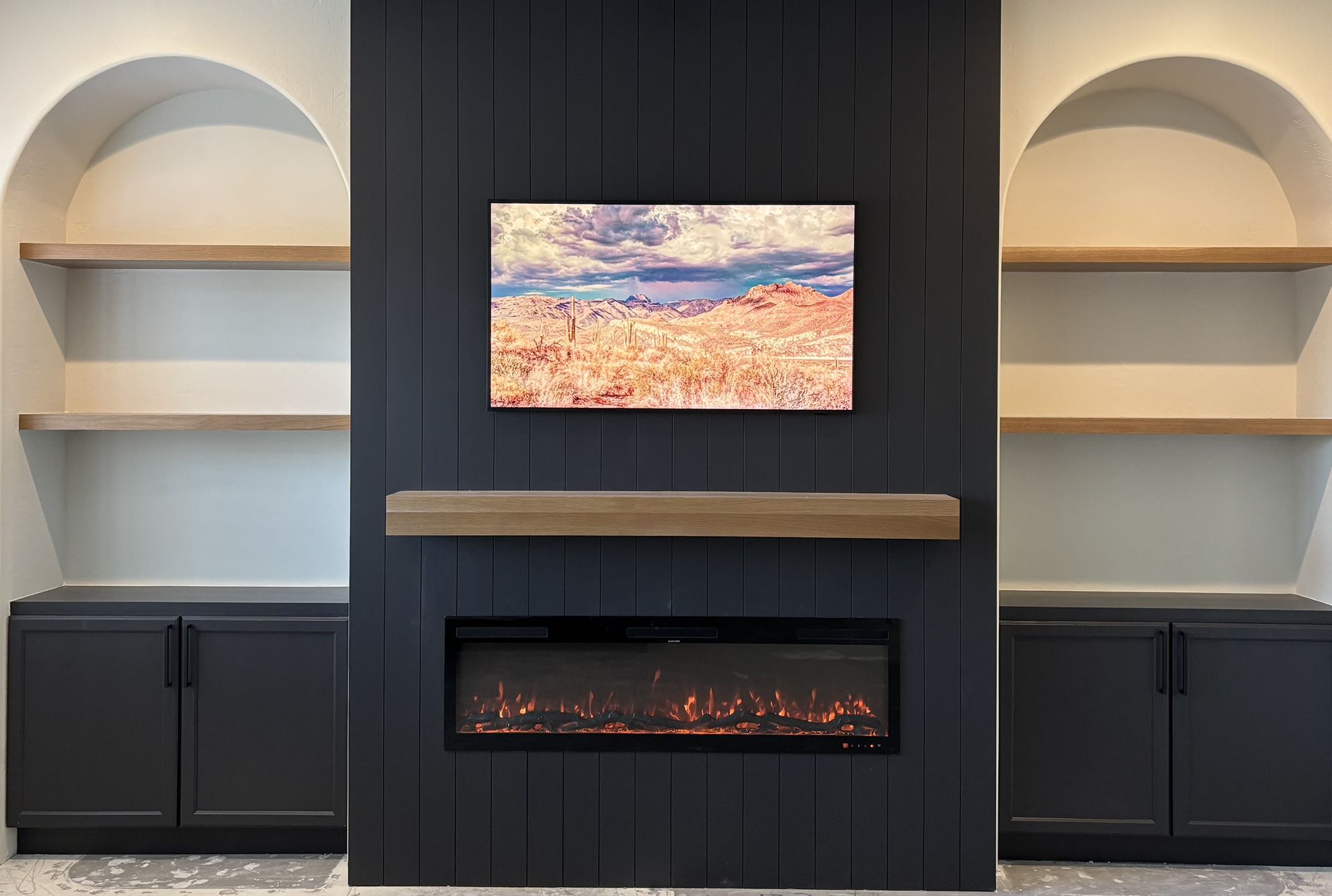 Custom fireplace mantle